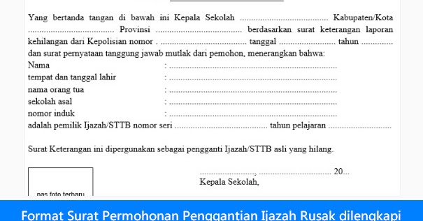 Detail Contoh Surat Permohonan Penggantian Ijazah Yang Hilang Nomer 36