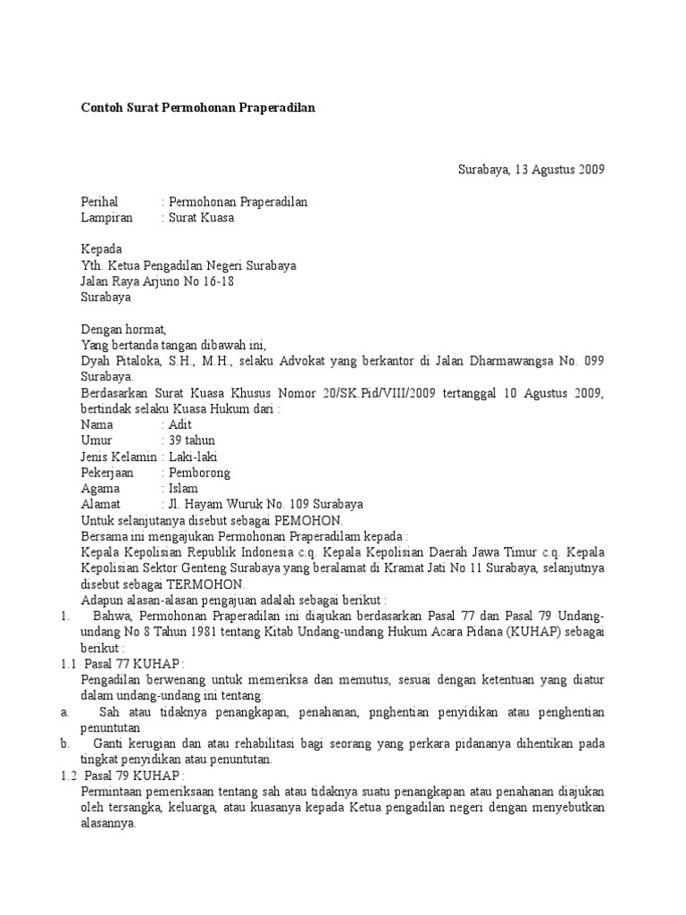 Detail Contoh Surat Permohonan Penghentian Penyidikan Nomer 6
