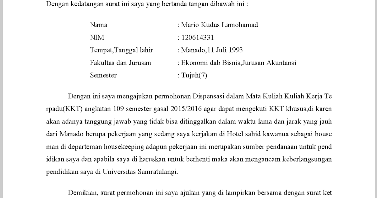 Detail Contoh Surat Permohonan Pengurangan Uang Kuliah Nomer 33