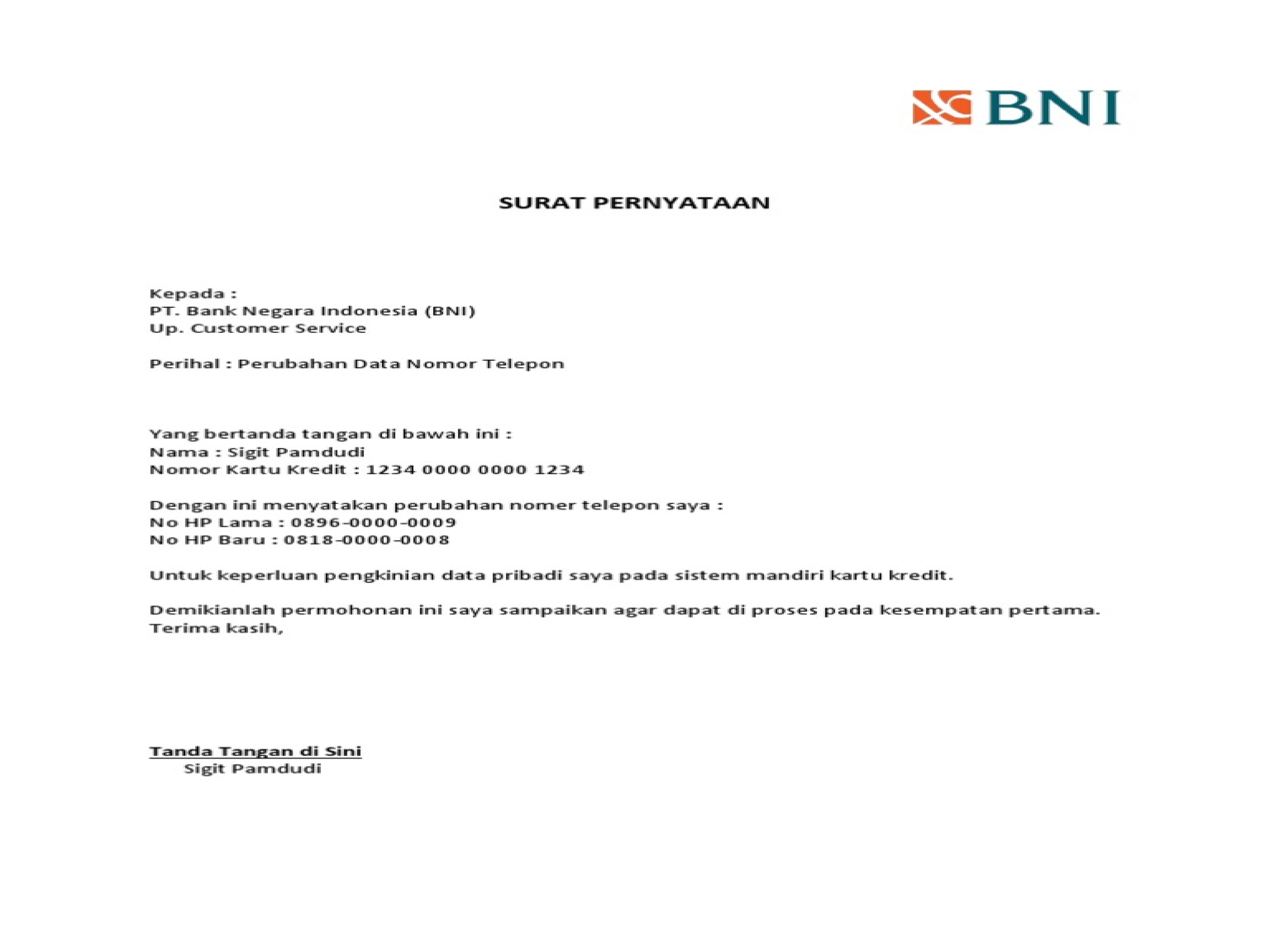 Detail Contoh Surat Permohonan Penutupan Kartu Kredit Nomer 7