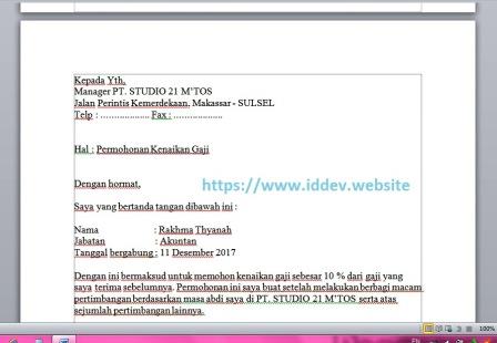 Detail Contoh Surat Permohonan Penyesuaian Gaji Nomer 9