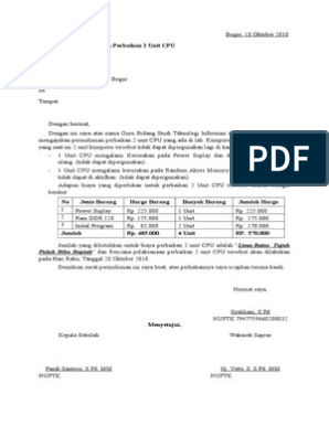 Detail Contoh Surat Permohonan Perbaikan Komputer Nomer 10