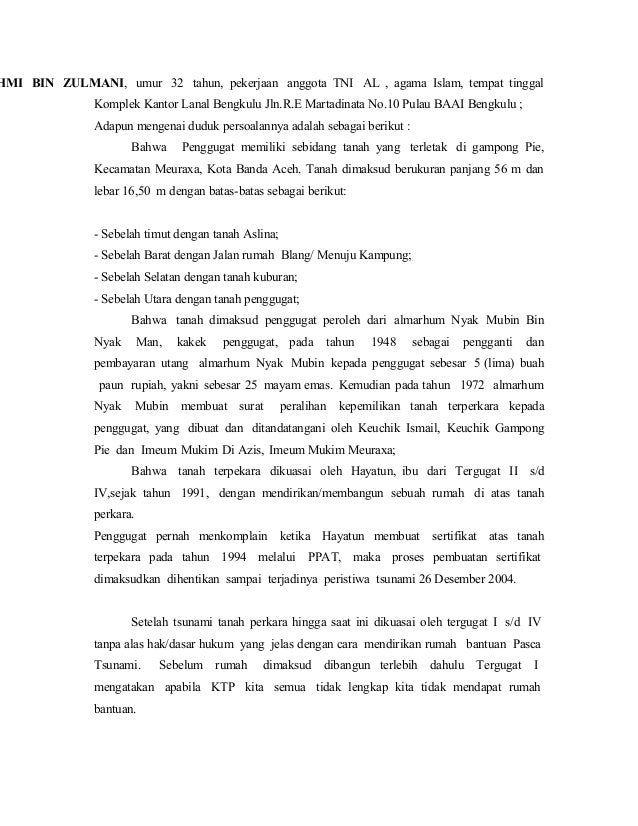 Detail Contoh Surat Permohonan Perdata Nomer 30