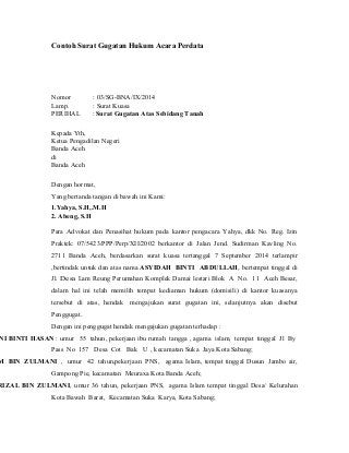 Detail Contoh Surat Permohonan Perdata Nomer 10