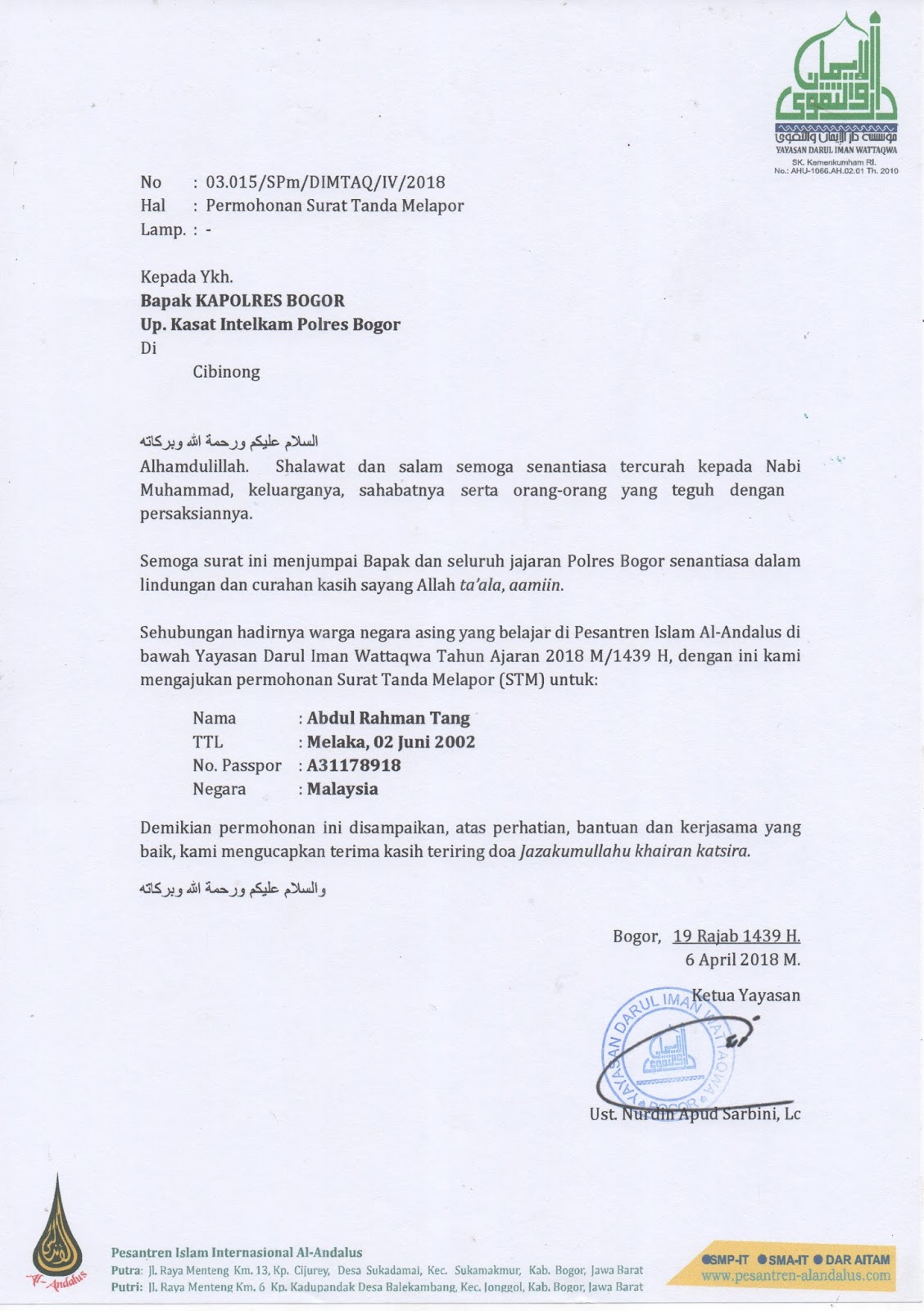 Detail Contoh Surat Permohonan Perpanjangan Rptka Nomer 11