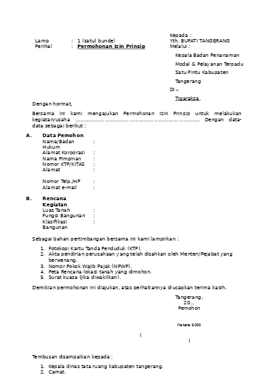 Detail Contoh Surat Permohonan Pertimbangan Teknis Pertanahan Nomer 17