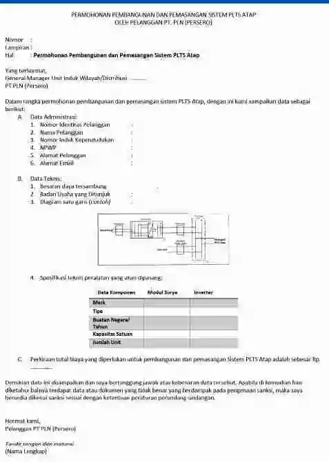 Detail Contoh Surat Permohonan Perubahan Tarif Daya Listrik Nomer 39