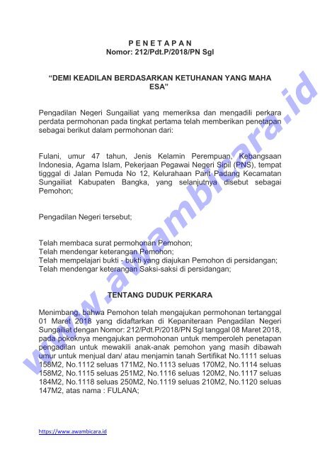 Detail Contoh Surat Permohonan Perwalian Anak Ke Pengadilan Negeri Nomer 8