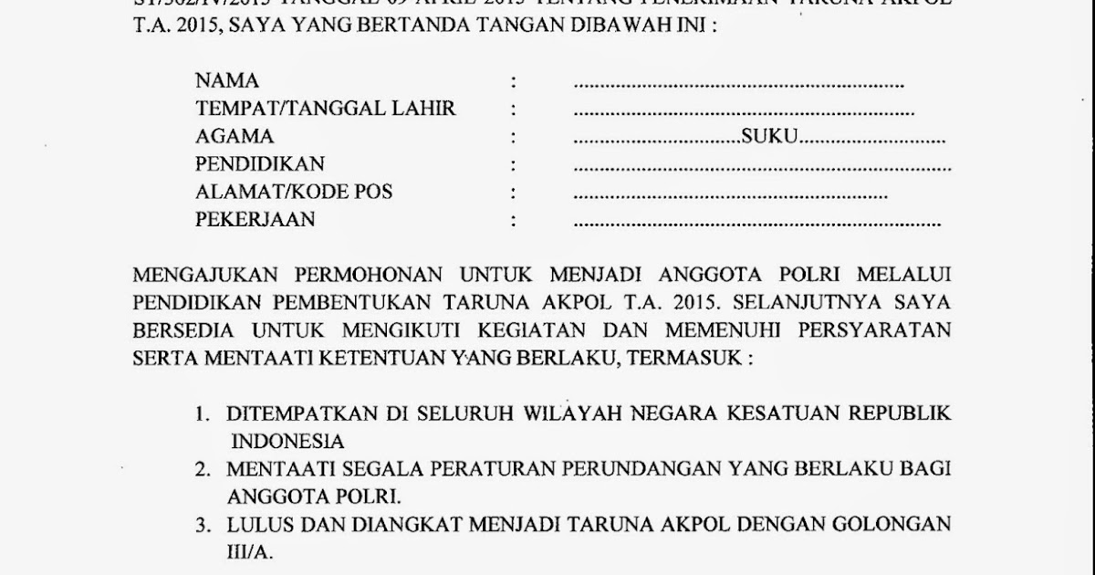 Detail Contoh Surat Permohonan Pindah Tugas Polri Nomer 40