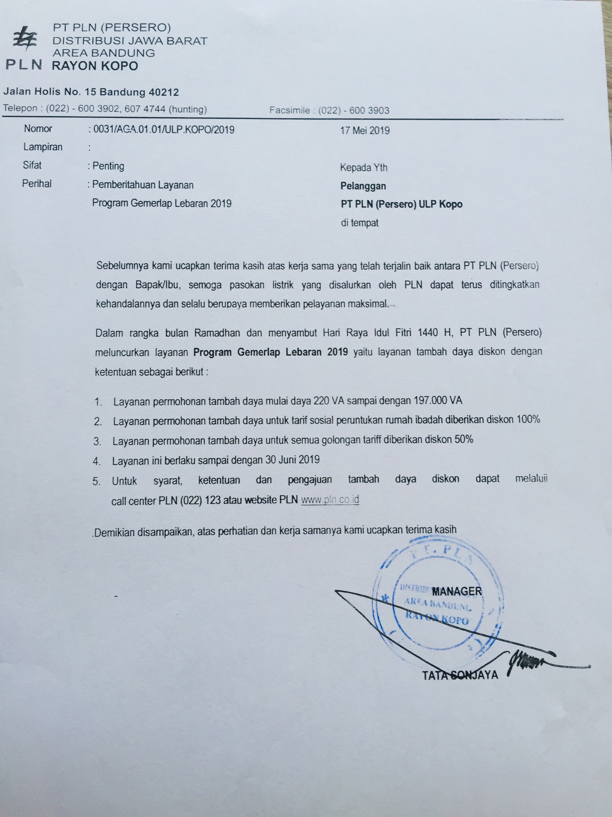 Detail Contoh Surat Permohonan Pln Nomer 40