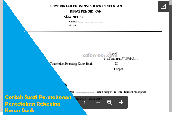 Detail Contoh Surat Permohonan Print Out Rekening Koran Perusahaan Nomer 12