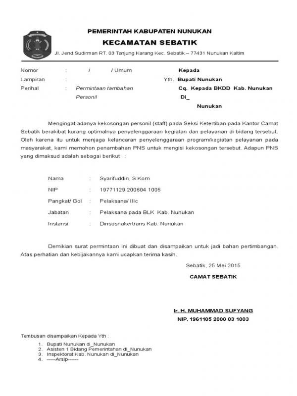 Detail Contoh Surat Permohonan Promosi Jabatan Nomer 7