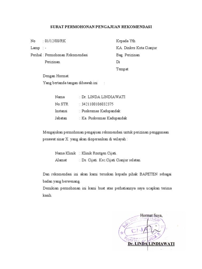 Detail Contoh Surat Permohonan Rekomendasi Dari Kemenag Nomer 13