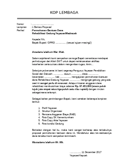 Detail Contoh Surat Permohonan Renovasi Ruangan Kantor Nomer 14