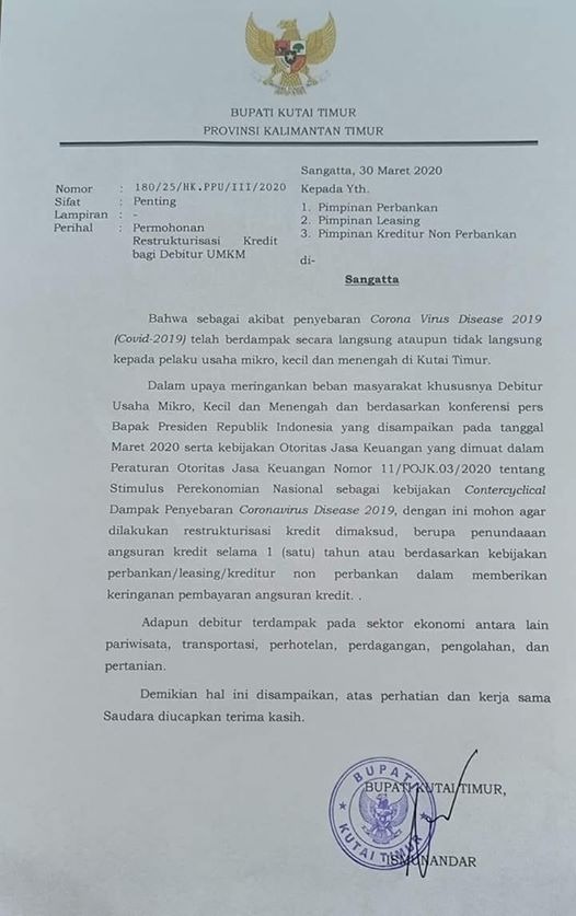 Detail Contoh Surat Permohonan Restrukturisasi Kredit Nomer 11