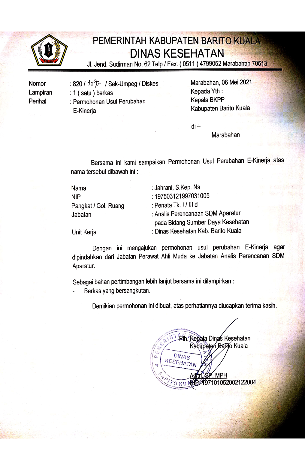 Detail Contoh Surat Permohonan Revisi Sk Nomer 44