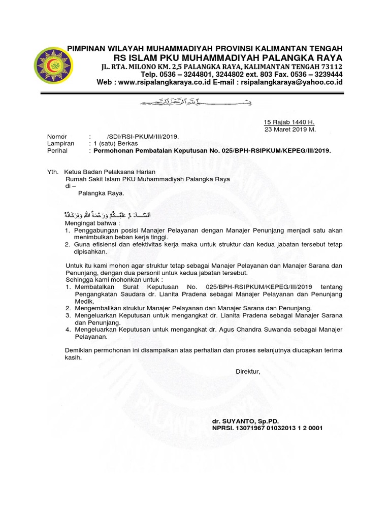 Detail Contoh Surat Permohonan Revisi Sk Nomer 8