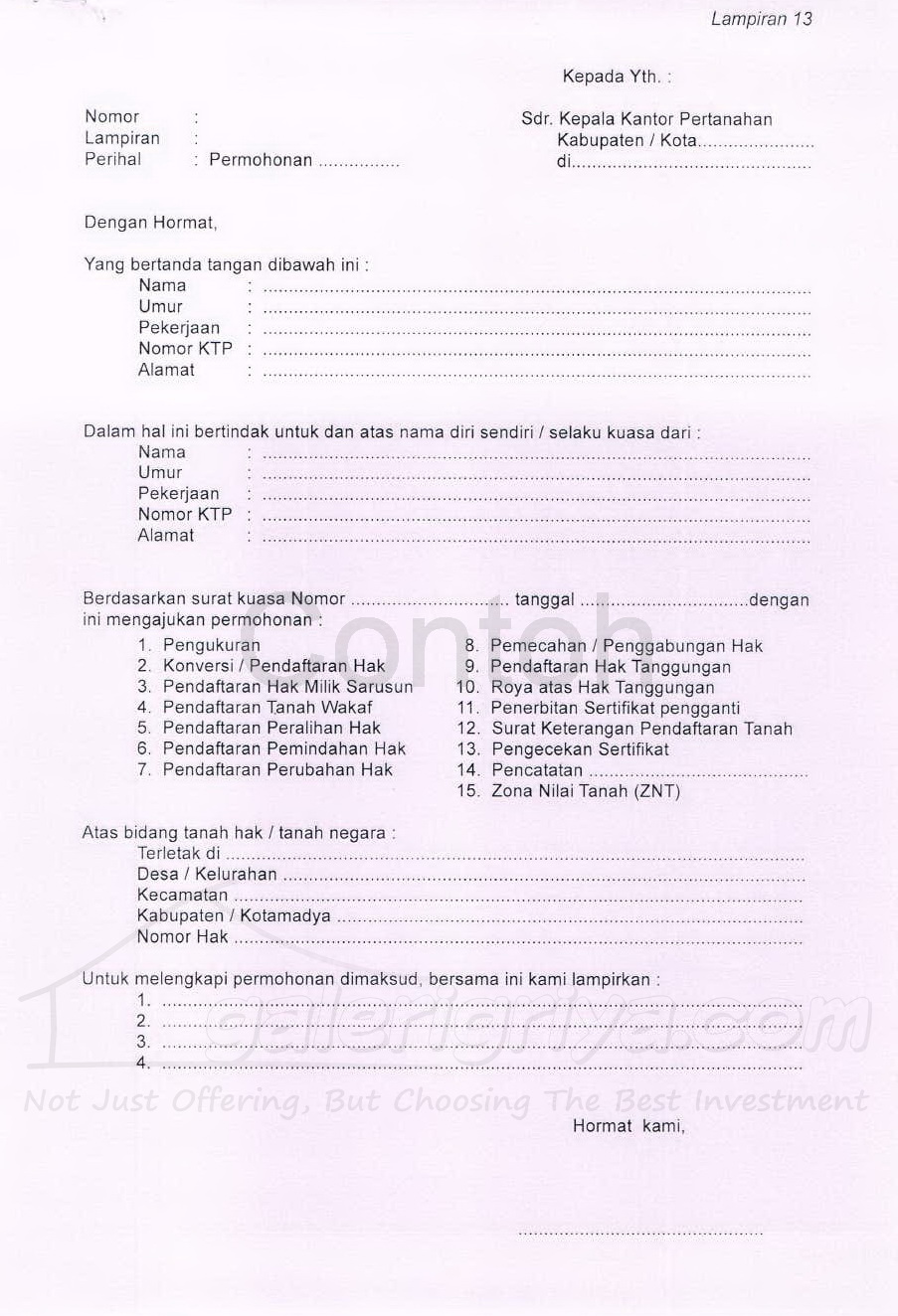 Detail Contoh Surat Permohonan Sertifikat Prona Nomer 20