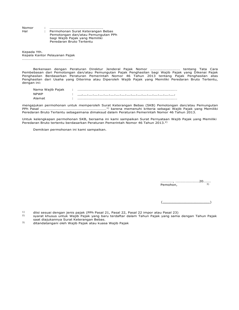 Detail Contoh Surat Permohonan Skb Nomer 38