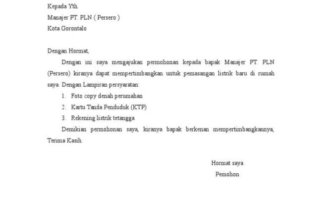 Detail Contoh Surat Permohonan Subsidi Listrik Nomer 41