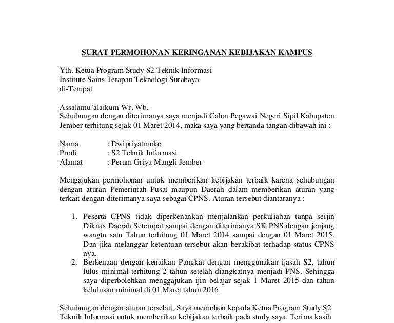 Detail Contoh Surat Permohonan Termin Nomer 21