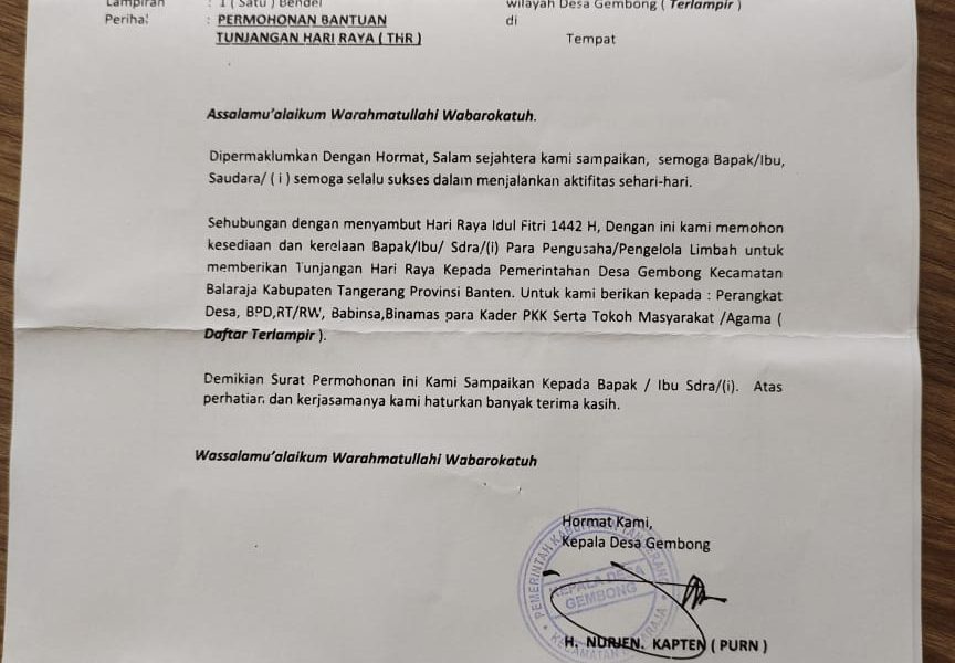 Detail Contoh Surat Permohonan Thr Ke Perusahaan Nomer 36