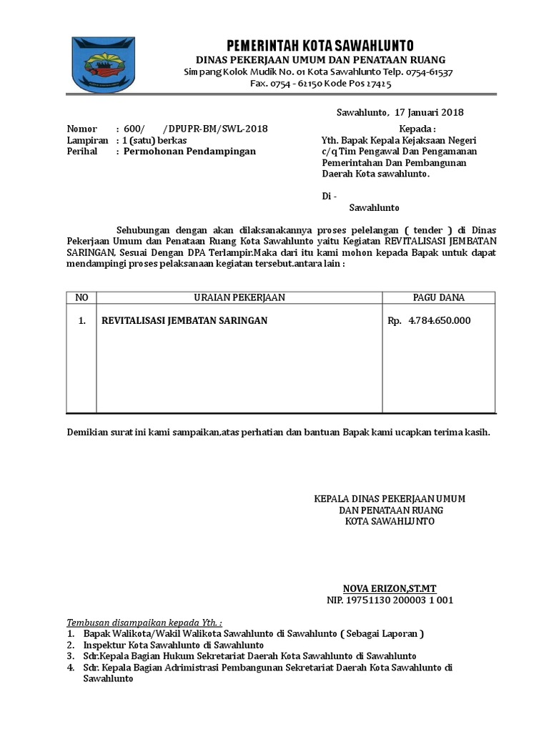 Detail Contoh Surat Permohonanpendampingan Tp4d Nomer 9
