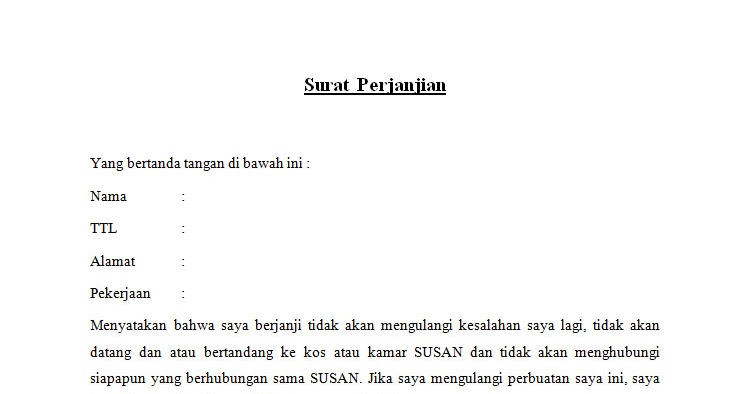 Detail Contoh Surat Pernyataan Absensi Kerja Nomer 41