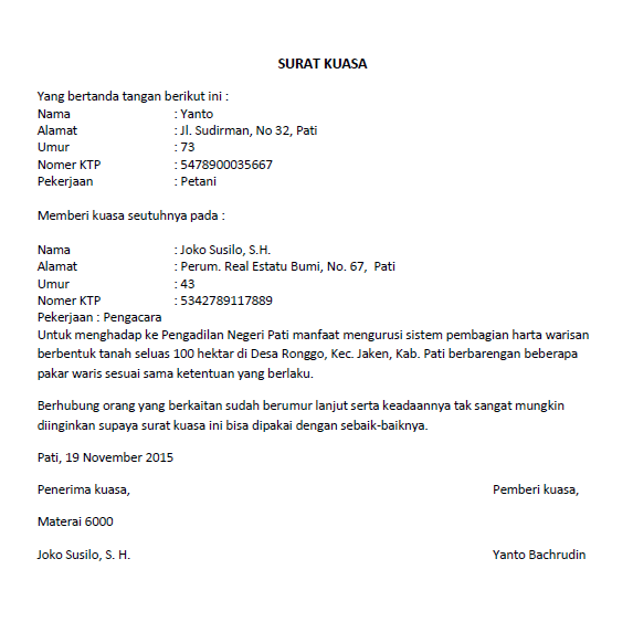 Detail Contoh Surat Pernyataan Ahli Waris Tanah Nomer 9