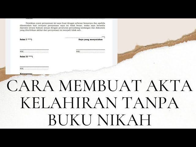 Detail Contoh Surat Pernyataan Akta Kelahiran Nomer 49