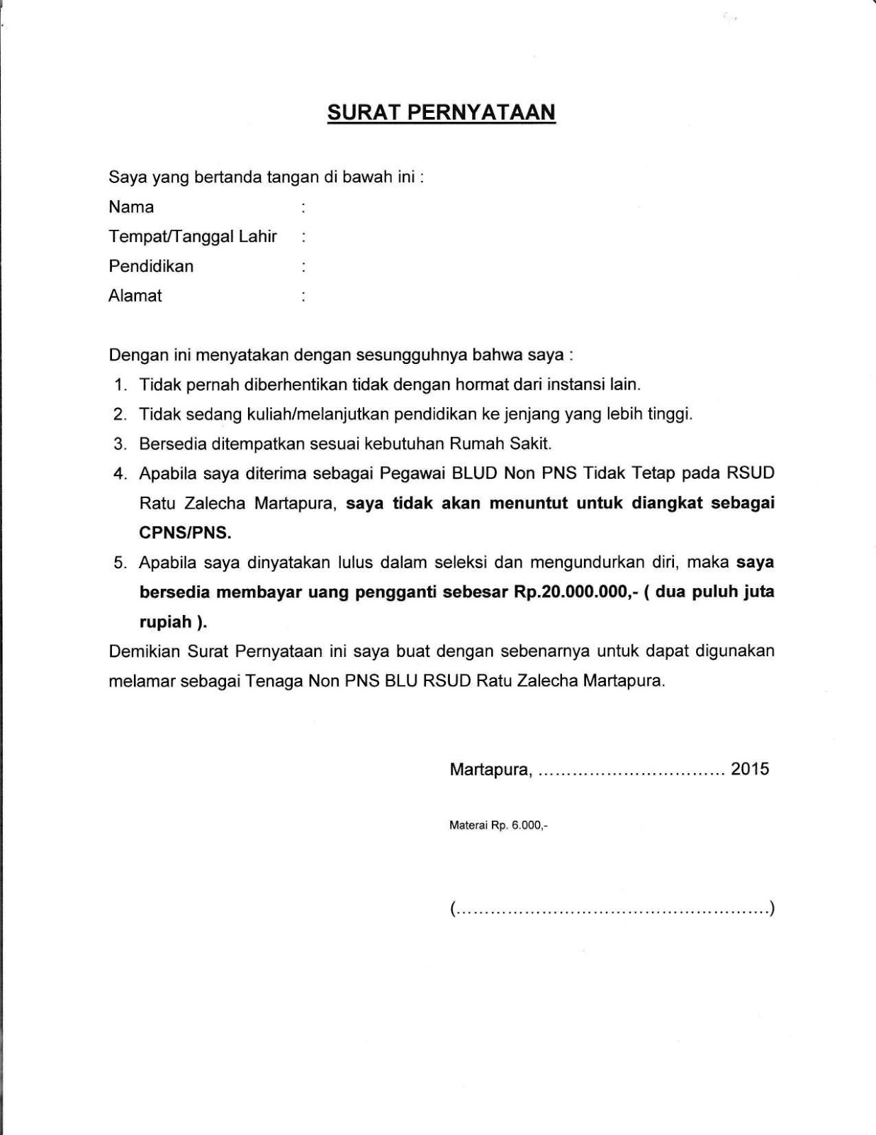 Detail Contoh Surat Pernyataan Batal Pindah Nomer 9