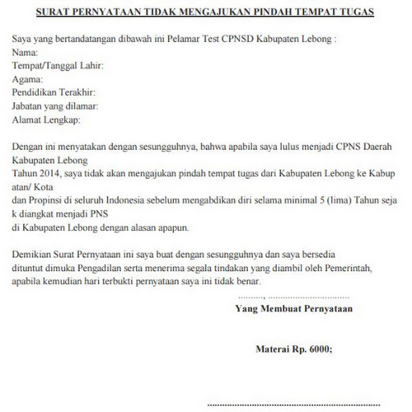 Detail Contoh Surat Pernyataan Batal Pindah Nomer 4