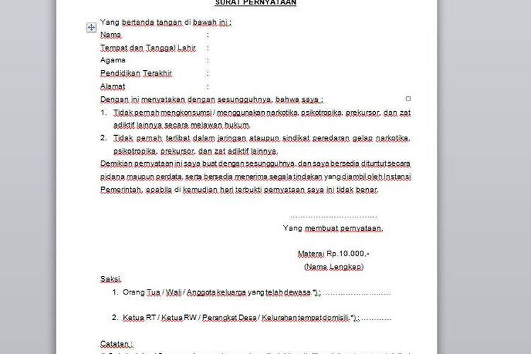 Detail Contoh Surat Pernyataan Batal Pindah Nomer 31