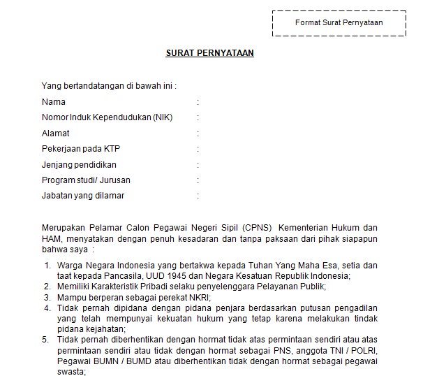 Detail Contoh Surat Pernyataan Bersedia Ditempatkan Di Sekolah Negeri Nomer 40