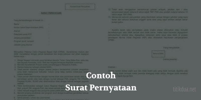 Detail Contoh Surat Pernyataan Bersedia Ditempatkan Dimana Saja Nomer 45