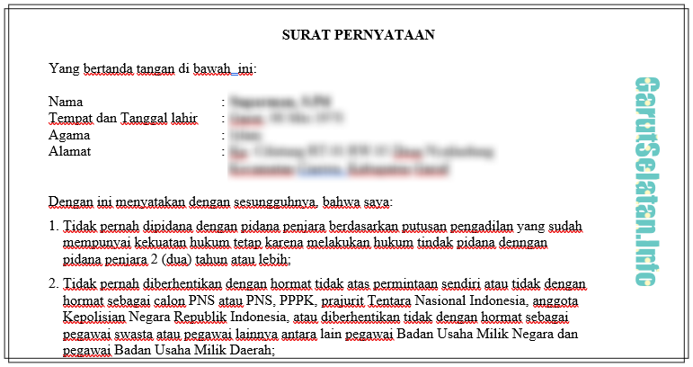 Detail Contoh Surat Pernyataan Bersedia Ditempatkan Dimana Saja Pns Nomer 50