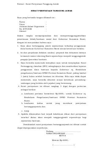 Detail Contoh Surat Pernyataan Bersedia Menerima Hibah Nomer 42