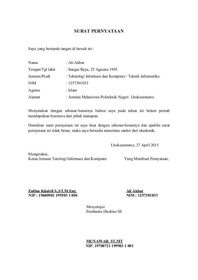 Detail Contoh Surat Pernyataan Bersedia Menerima Hibah Nomer 6