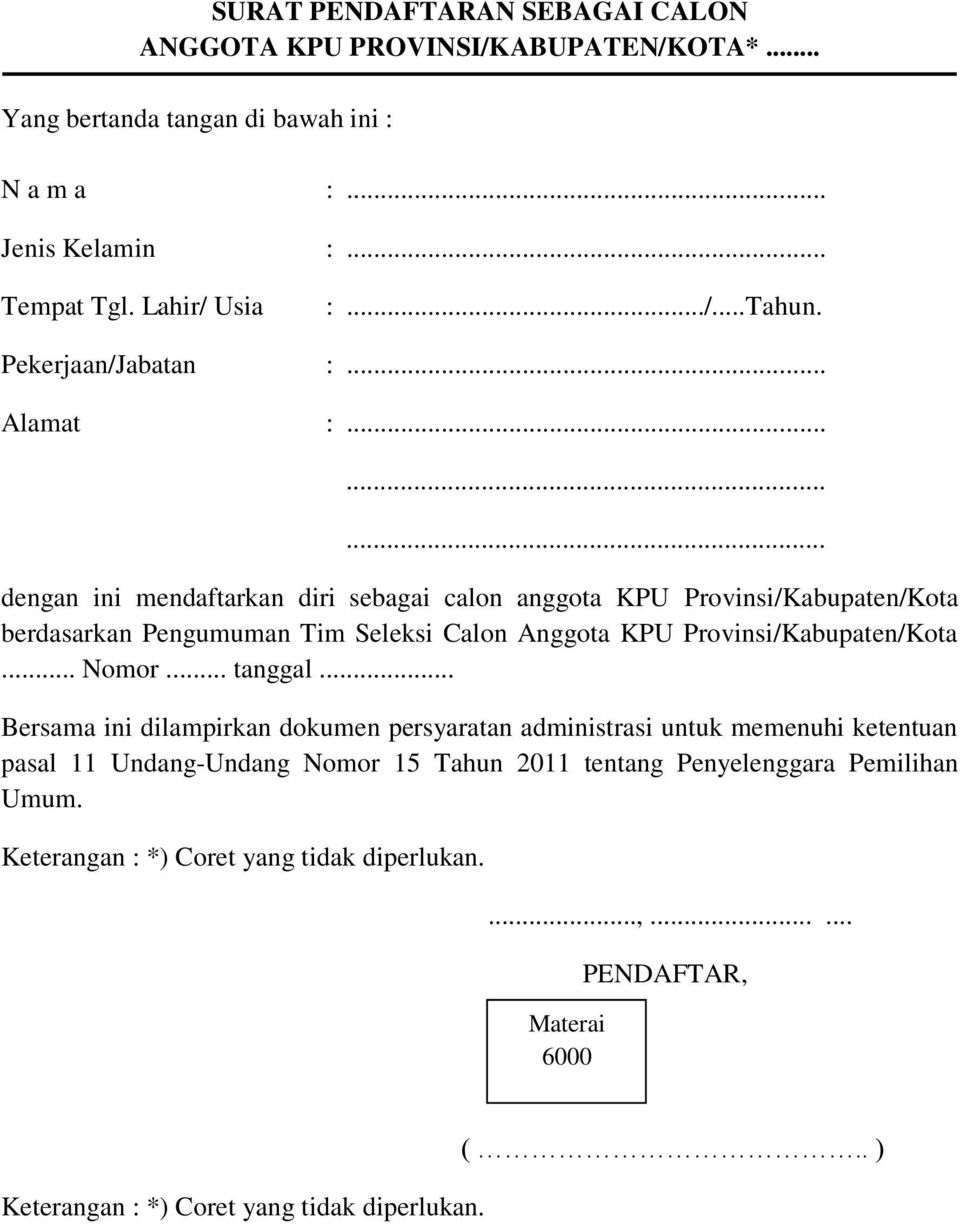 Detail Contoh Surat Pernyataan Bersedia Tidak Merangkap Jabatan Nomer 41