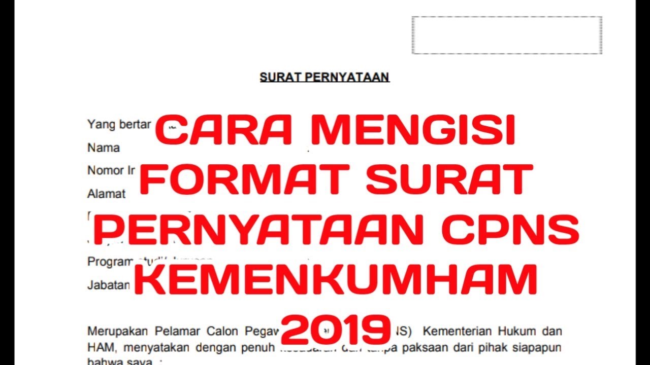 Detail Contoh Surat Pernyataan Cpns 2019 Nomer 27