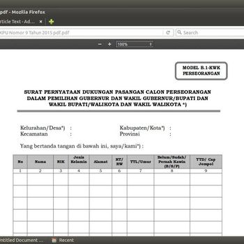 Detail Contoh Surat Pernyataan Dukungan Calon Ketua Nomer 35