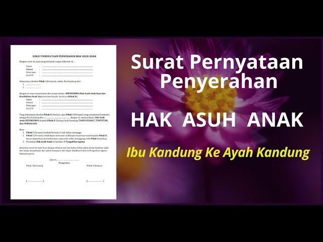 Detail Contoh Surat Pernyataan Hak Asuh Anak Nomer 20