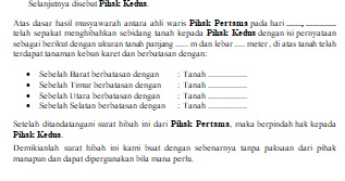 Detail Contoh Surat Pernyataan Hibah Tanah Warisan Nomer 34