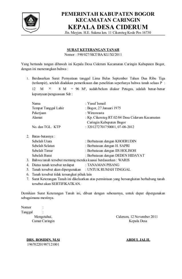 Detail Contoh Surat Pernyataan Hibah Tanah Warisan Nomer 56