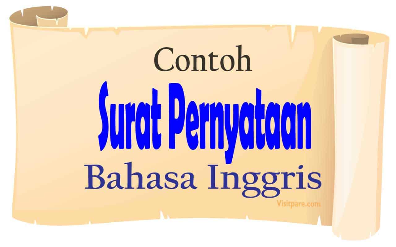 Detail Contoh Surat Pernyataan In English Nomer 24