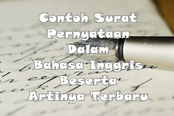 Detail Contoh Surat Pernyataan In English Nomer 46