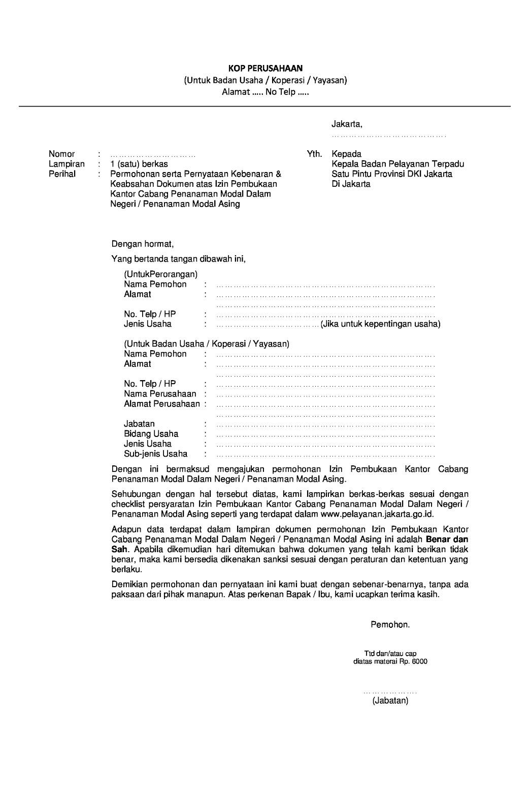 Detail Contoh Surat Pernyataan Keabsahan Dan Kebenaran Dokumen Koleksi