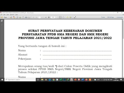 Download Contoh Surat Pernyataan Kebenaran Dokumen Ppdb Nomer 14
