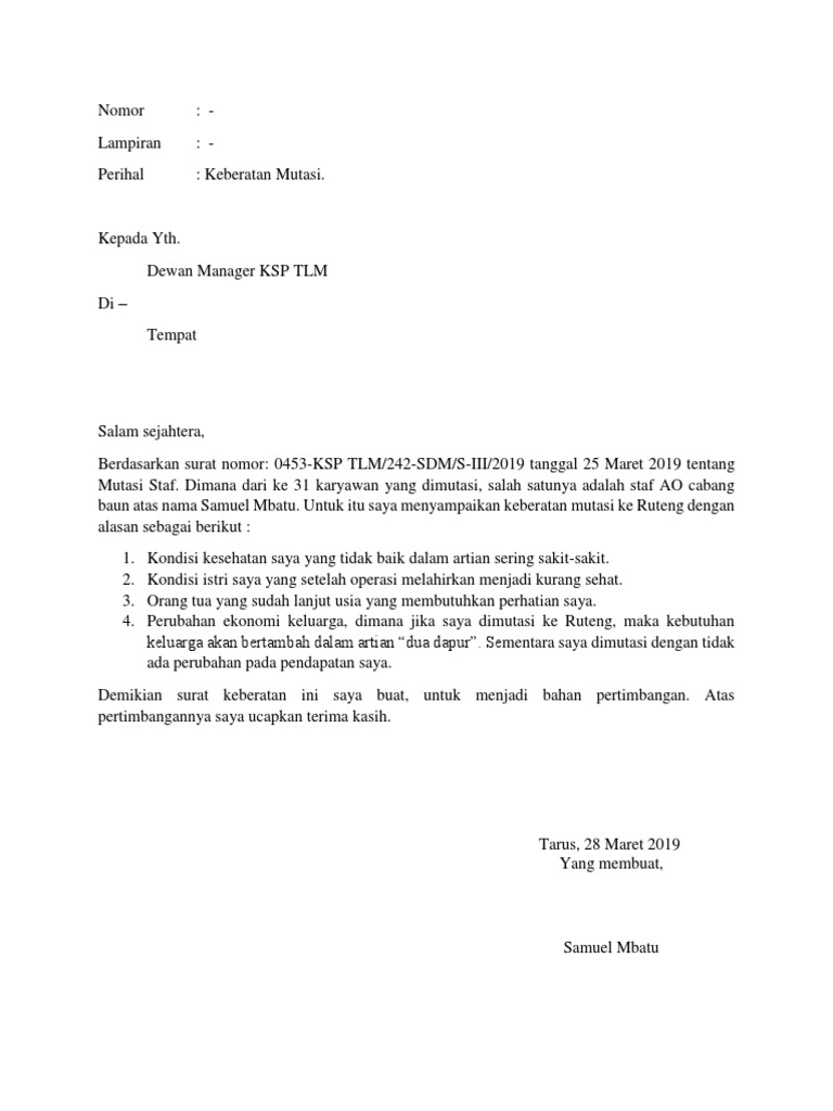 Detail Contoh Surat Pernyataan Keberatan Warga Nomer 20