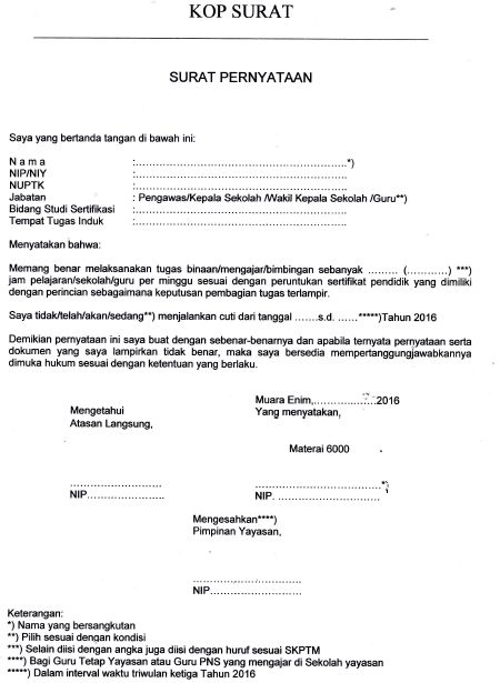 Detail Contoh Surat Pernyataan Kebutuhan Guru Dari Kepala Sekolah Nomer 31